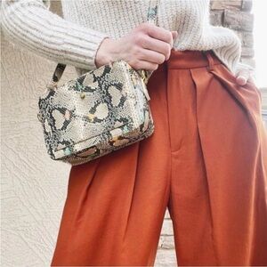 Madewell The Transport Camara Bag Snake Embossed Leather Crossbody